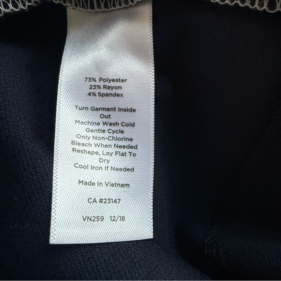TALBOTS DRESS~10~WHITE PINK NAVY COLOR BLOCK~SLEEVELESS~KNEE LENGTH~KNIT~V NECK - Picture 9 of 10